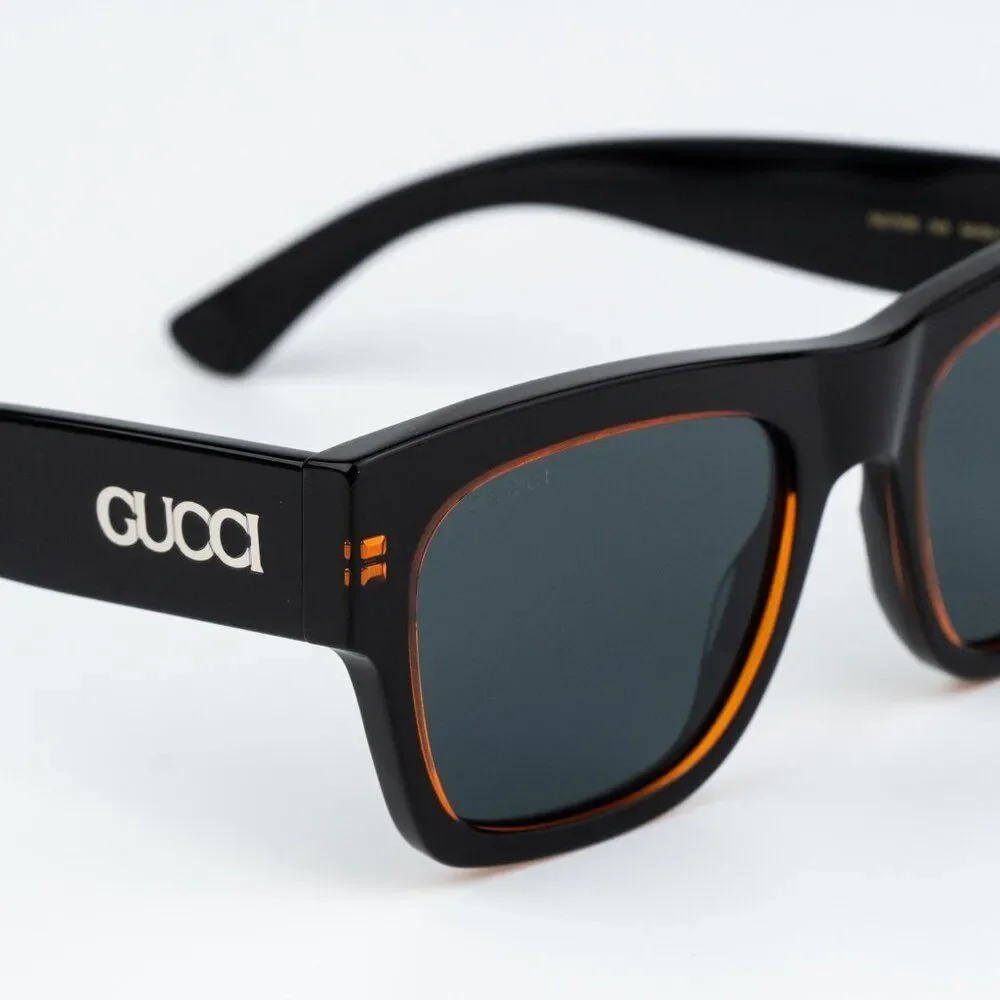 Gucci Men Sunglasses Black Blue Square GG1793S 003 NEW AUTHENTIC